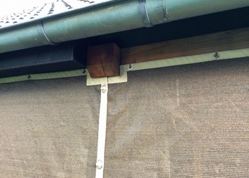 Winddoek schaduwdoek bruin/zwart, Fam Scheerder