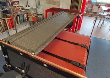 ligrolstoel deep grey schaduwdoek Grouve ignace 