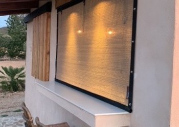 Verandadoek tender taupe Fam. Pinners Spanje