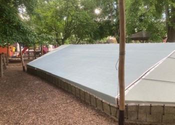 Zandbaknet country blue en sahara sand Kleuterschool Tuimelin