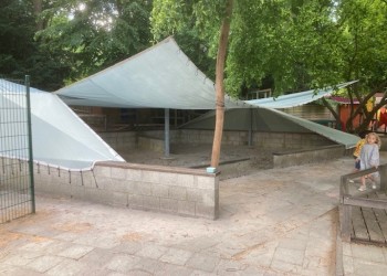 Zandbaknet country blue en sahara sand Kleuterschool Tuimelin