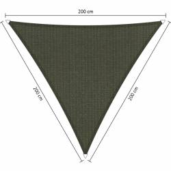 Schaduwdoek Deep Grey driehoek 2x2x2