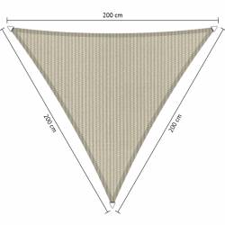 Schaduwdoek Sahara Sand driehoek 2x2x2