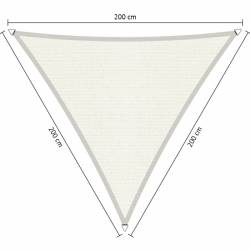 Schaduwdoek Arctic White driehoek 2x2x2