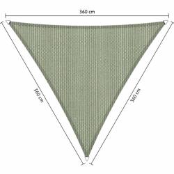 Schaduwdoek Moonstone Green driehoek 360x360x360