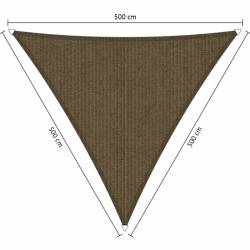 Schaduwdoek Japanese Brown driehoek 5x5x5