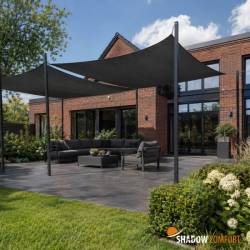 Schaduwdoek DuoColor Carbon Black - Shadow Comfort