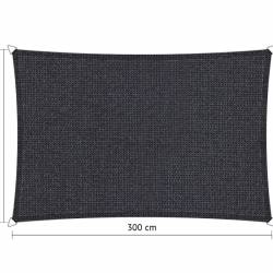 Schaduwdoek Carbon Black (voorkant) rechthoek 200x300