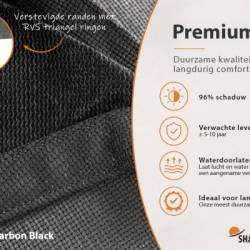 Schaduwdoek DuoColor CarbonBlack - Shadow Comfort