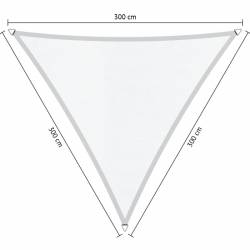 Waterdicht schaduwdoek Shadow Comfort Ibiza White driehoek 3x3x3