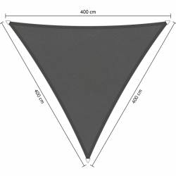 Waterdicht schaduwdoek Shadow Comfort Vintage Grey driehoek 4x4x4